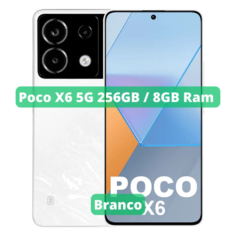 Xiaomi PocoPhone Poco X6 5G Versão Global | Smartphone 5G , ROM Global , Câmera 64MP , Carregador 67W