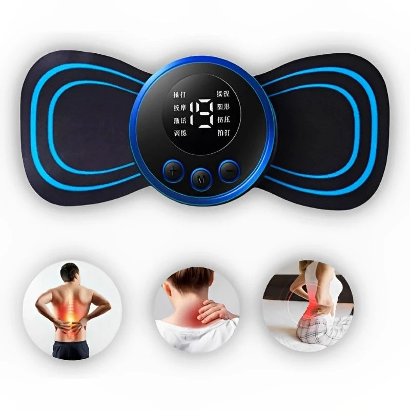 Mini massageador elétrico portátil EMS de estimulação do pescoço para alívio da dor muscular cervical