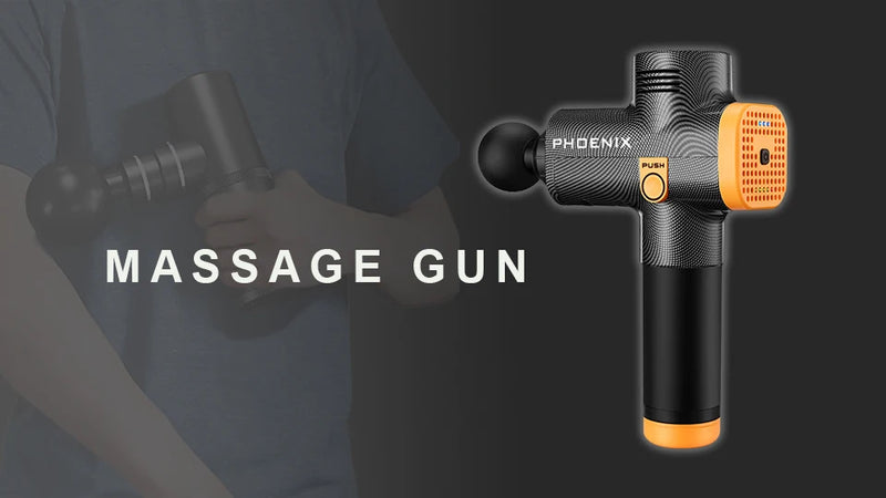 Phoenix A2 Massagem Pistola Relaxamento Muscular Massageador de Tecido Profundo Vibrador Dinâmico Costas Portátil Display Portátil Pistola de Massagem de Fáscia