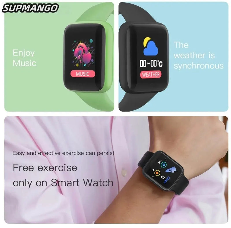 B37 Smart Watches Contagem Homens Mulheres Smartwatch Fitness Pulseira Relógios Esportivos Conectados para IOS Android