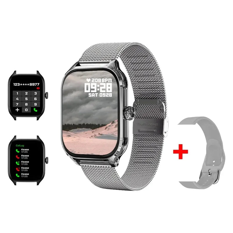 H9 Smart Watch com HD Display para Homens e Mulheres, Resposta, Fazer Chamada, Mensagem, Visualização, Modos Esportivos, Dial DIY, Previsão do Tempo, 2,01 polegadas, 2024