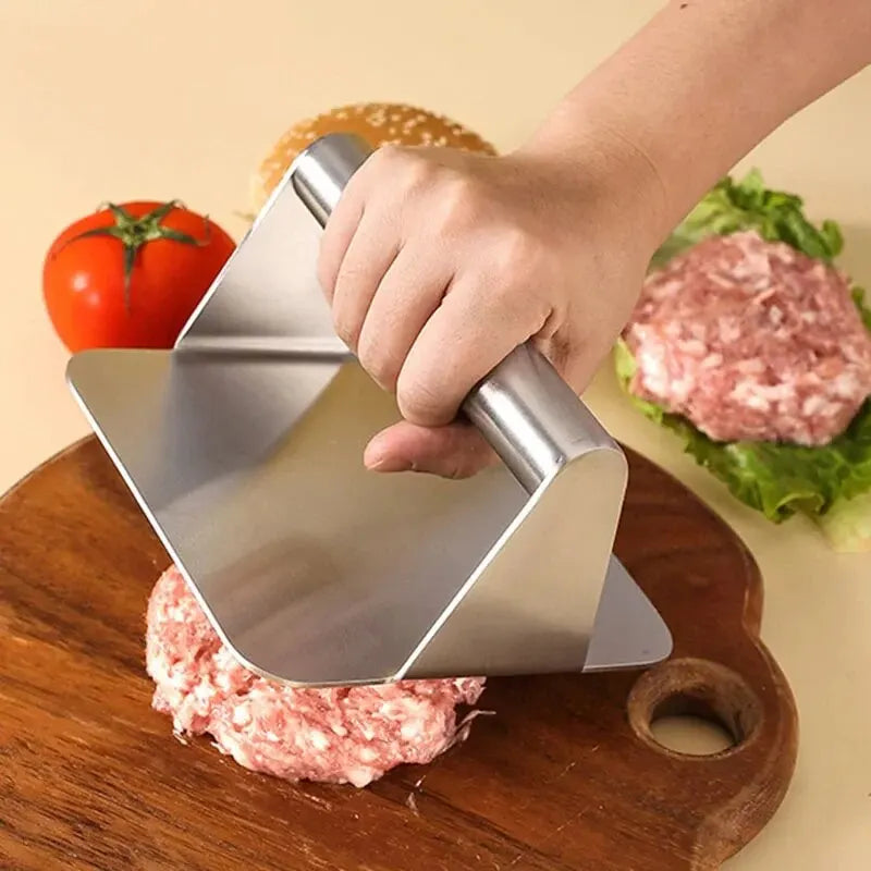 1pc Aço Inoxidável Hamburger Meat Press Hamburger Press Utensílios de Cozinha Torta de Carne Fazer Acessórios de Cozinha Acessórios de Cozinha