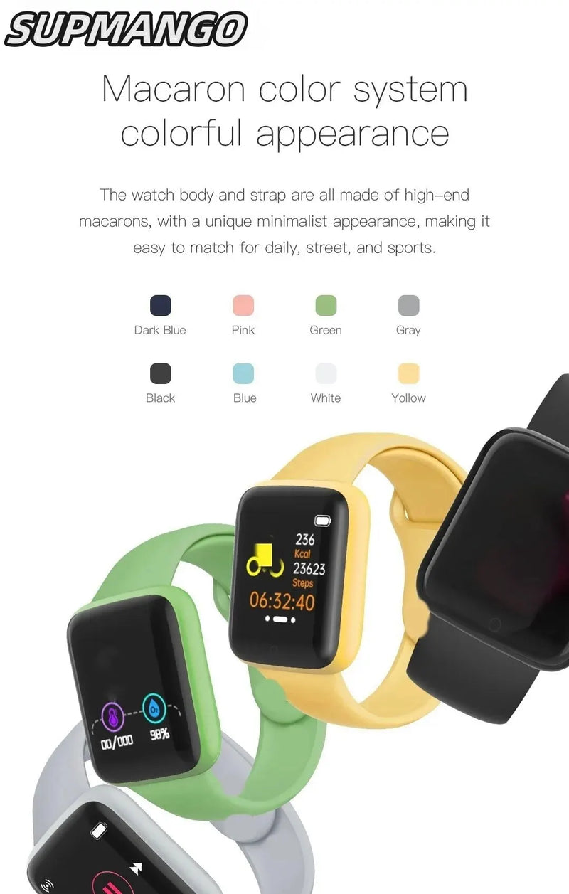 B37 Smart Watches Contagem Homens Mulheres Smartwatch Fitness Pulseira Relógios Esportivos Conectados para IOS Android