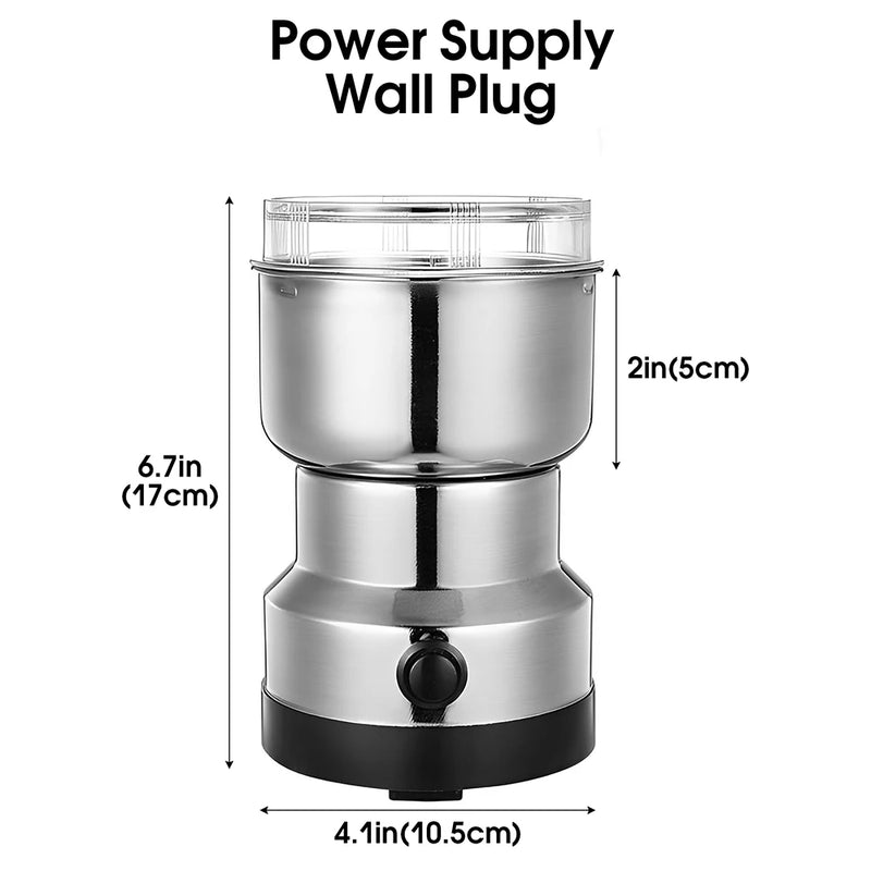 Moedor de café, moedor de especiarias, moedor de grãos, mini moedor elétrico de 4 lâminas, moedor doméstico de 300ml, moedor ultrafino de comida para bebês