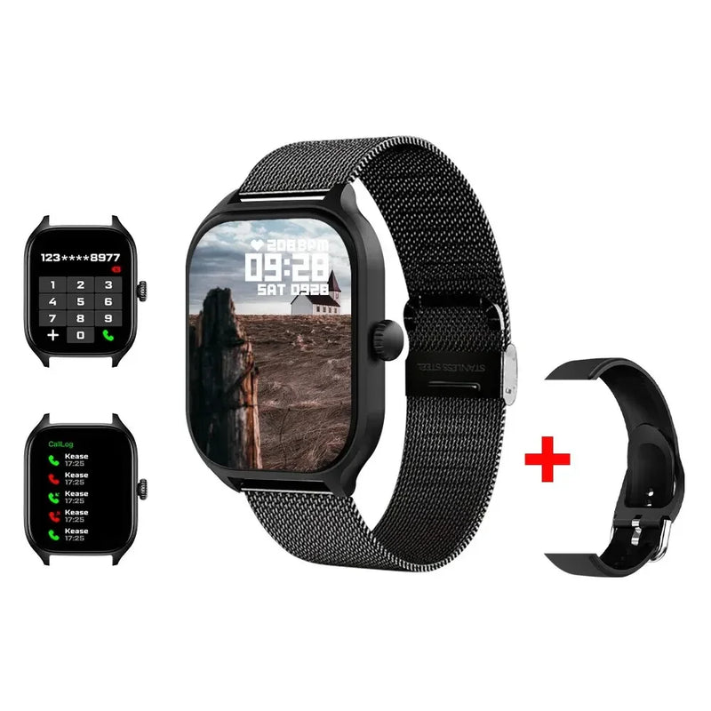 H9 Smart Watch com HD Display para Homens e Mulheres, Resposta, Fazer Chamada, Mensagem, Visualização, Modos Esportivos, Dial DIY, Previsão do Tempo, 2,01 polegadas, 2024