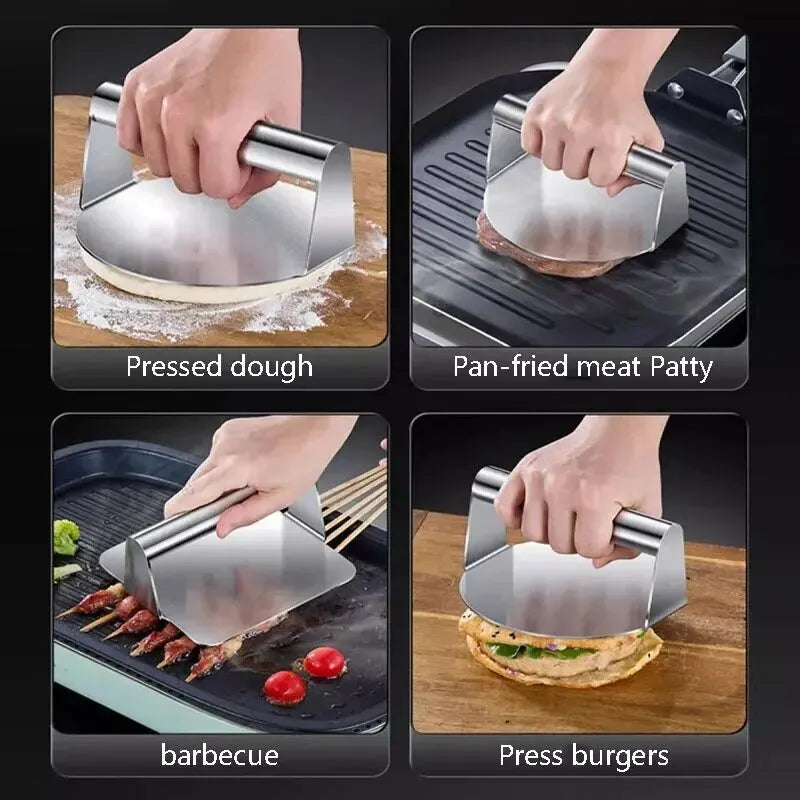 1pc Aço Inoxidável Hamburger Meat Press Hamburger Press Utensílios de Cozinha Torta de Carne Fazer Acessórios de Cozinha Acessórios de Cozinha