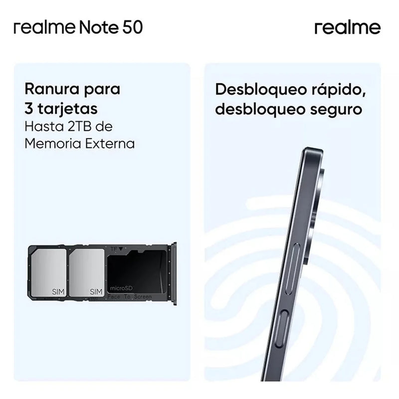 Realme Note 50 Smartphone 6.74''3+64GB 90Hz Display 5000mAh Ultra Slim 13MP AI Camera Celular Poderoso